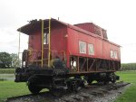 Restoration work on Ironton Railroad caboose #6